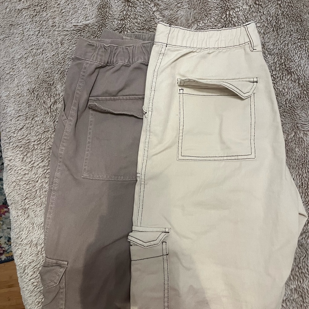 TWO PAIRS OF GARAGE CARGO PANTS